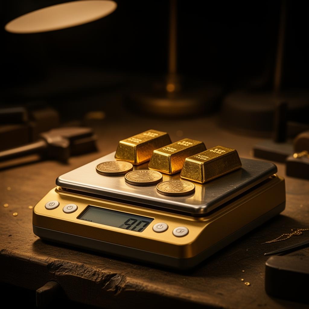 Nauwkeurig wegen van goud