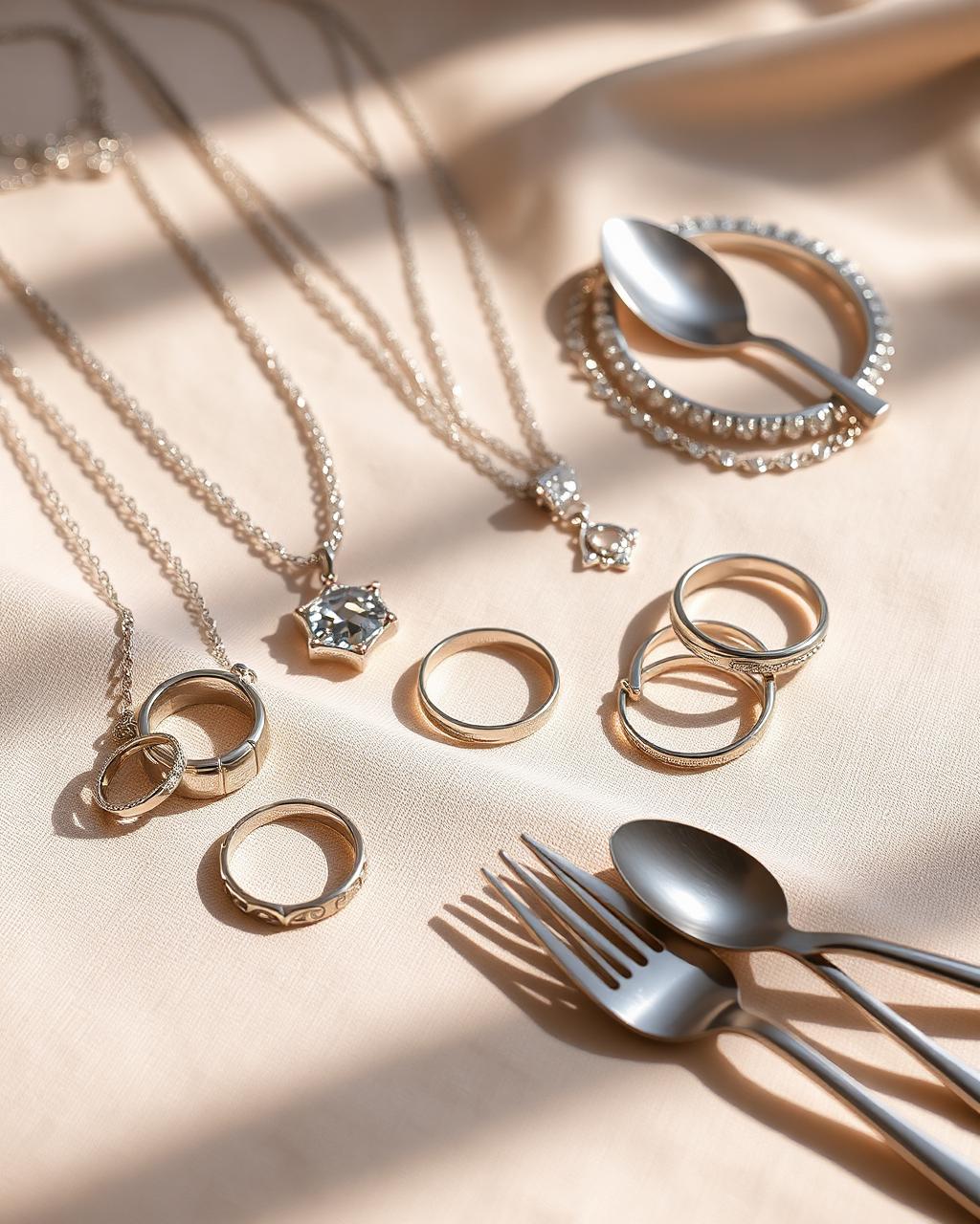 Zilveren sieraden en bestek klaar voor taxatie in Amersfoort