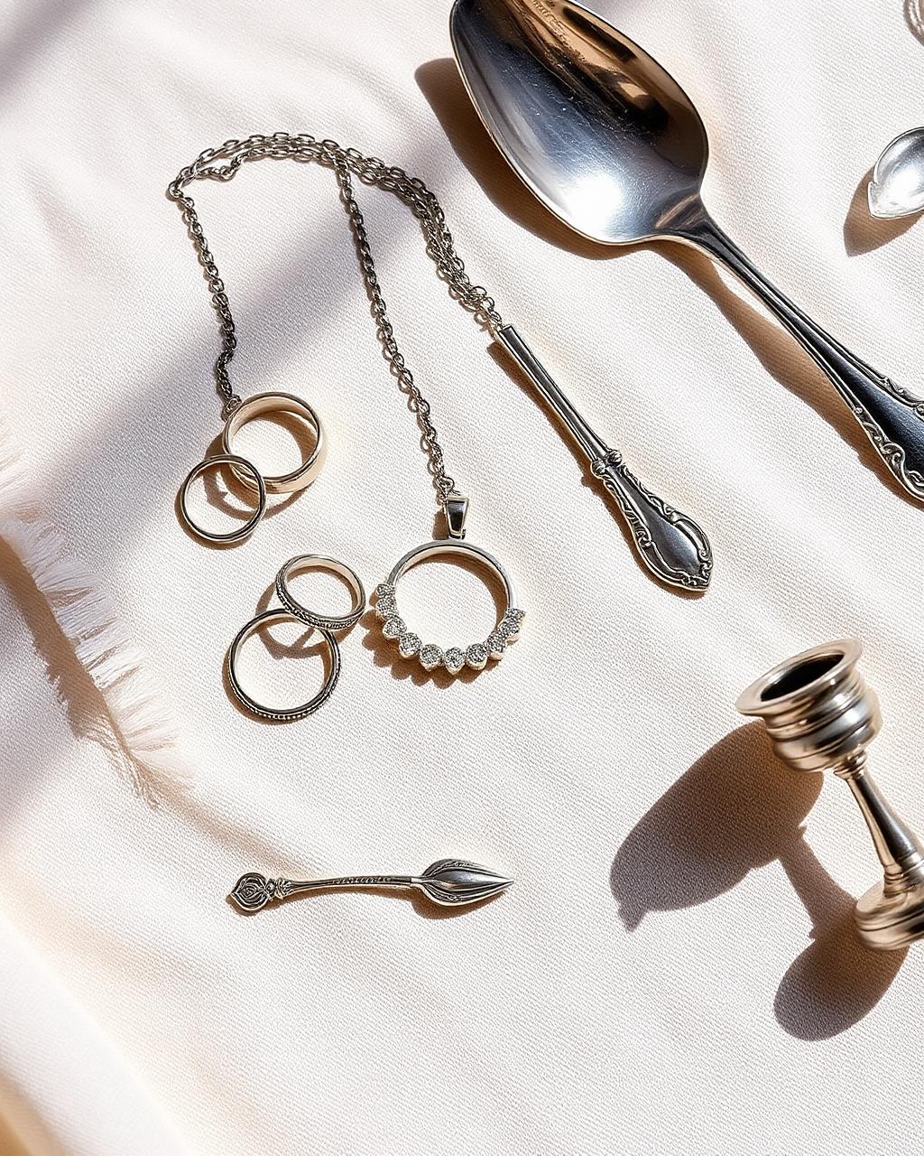 Zilveren objecten en sieraden